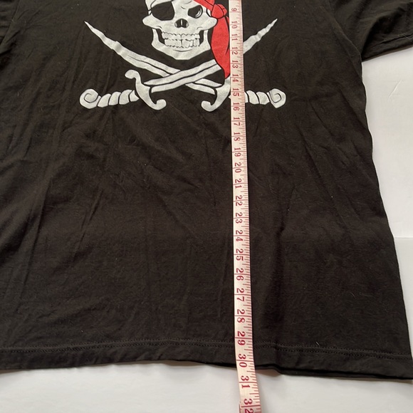 Pirate Skull T-Shirt Size XL Jolly Roger Short Sleeves Skelly Tee - Picture 8 of 9